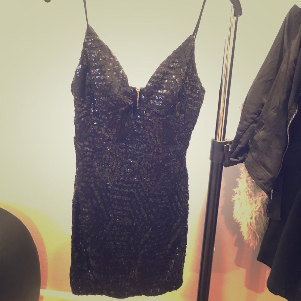 Strappy sequin LBD